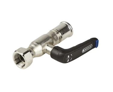 Henco kuglehane pres/omløber med håndtag 32mm x 1" rustfrit stål - 1