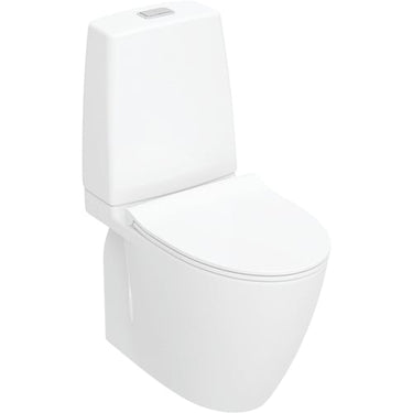 Ifö Spira Art 2.0 gulvstående toilet med sæde skjult S-lås dobbeltskyl TurboFlush - 1