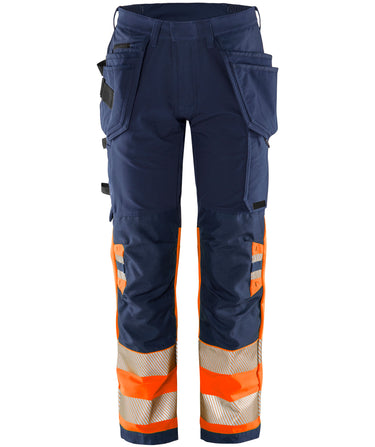 Green stretchbukser kl.2 2645 Hi-Vis orange/marine str C154 - 1