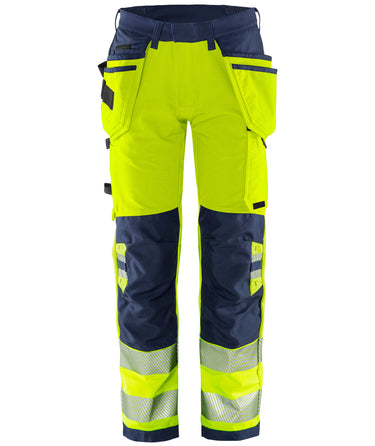 Green stretch overalls kl.2 Hi-Vis gul/marine str C154 - 1