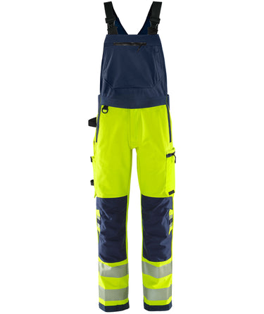 Green stretch overalls kl.2 Hi-Vis gul/marine str D112 - 1