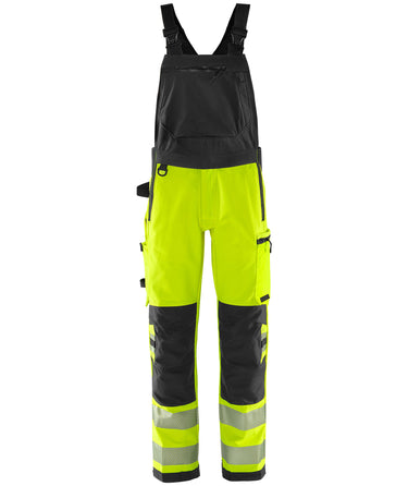 Green stretch overalls kl.2 Hi-Vis gul/sort str D108 - 1