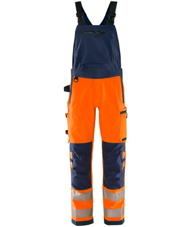 Green stretch overalls kl.2 Hi-Vis orange/marine str C156 - 1