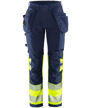 Green håndværker stretchbukser Hi-Vis gul/marine str 48 - 1