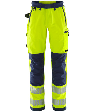 Green stretchbukser dame kl.2 Hi-Vis gul/marine str 40 - 1