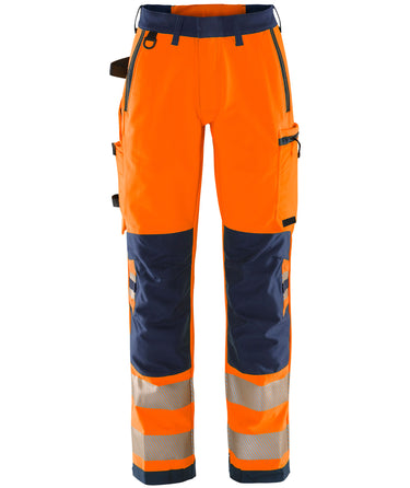Green stretchbukser dame kl.2 Hi-Vis orange/marine str 46 - 1