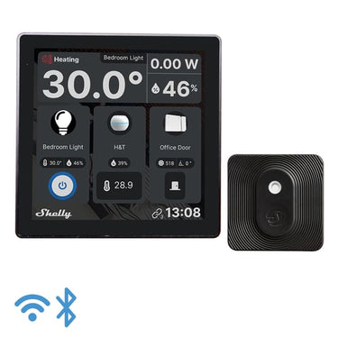Shelly Wall Display Black + BLU H&T Black - WiFi touch skærm - 1