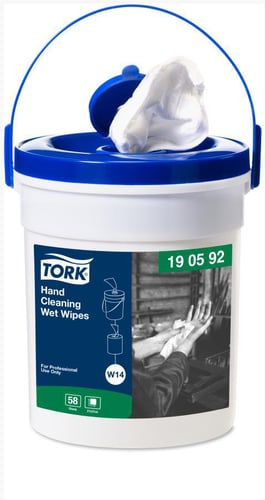 Tork Wet Wipe til hænder spand 58stk - 1