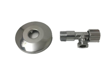 Unite stopventil 1/2" x 1/2" med 77 mm roset kort version - 1