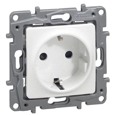 Niloé stikkontakt 230V SCHUKO 2 POL + N HVID - 1