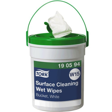 Tork W15 Wet Wipe til overflader spand 58 stk hvid - 1