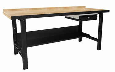 Blika Værkstedsbord VBB-1.20 komplet inkl. hylde og skuffe RAL 7035/9005 - 1