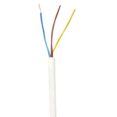 Plastkappeledning H05 VV-F 3G1,50 Hvid R50 - 1