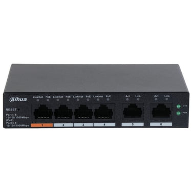 4-Port Gigabit PoE 60W administreret switch (Web/APP styring) 2-port 1Gbps uplink inkl. PSU. CS4006-4GT-60 - 1