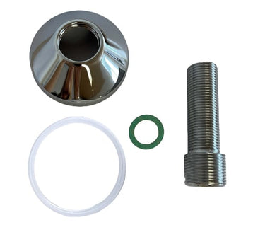 Tilgangsstykke 3/4"x1/2" rødgods 80mm m/roset - 1