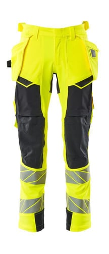 Mascot Bukser med hængelommer 19031 Hi-Vis gul/mørk marine str 90C47 - 1