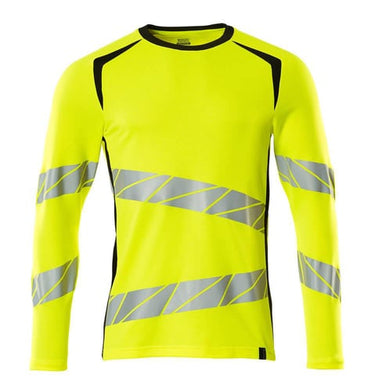Mascot T-shirt langærmet 19081 Hi-Vis gul/sort str 2XLONE - 1