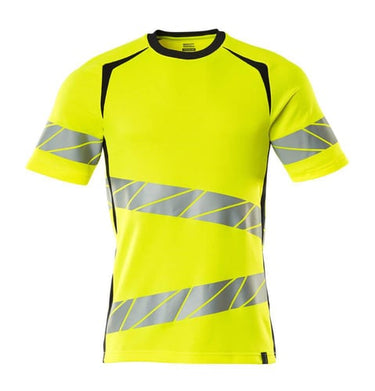 Mascot T-shirt 19082 Hi-Vis gul/mørk marine str 5XL ONE - 1
