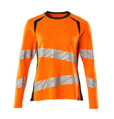 Mascot T-shirt langærmet 19091 Hi-Vis orange/mørk marine str XS ONE - 1