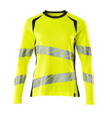 Mascot T-shirt langærmet 19091 Hi-Vis gul/sort str S ONE - 1