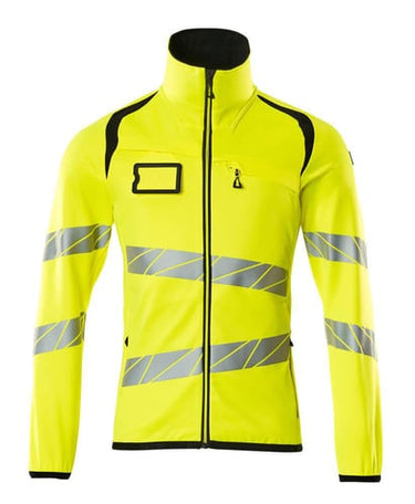 Mascot Fleecetrøje med lynlås 19103 Hi-Vis gul/sort str S - 1