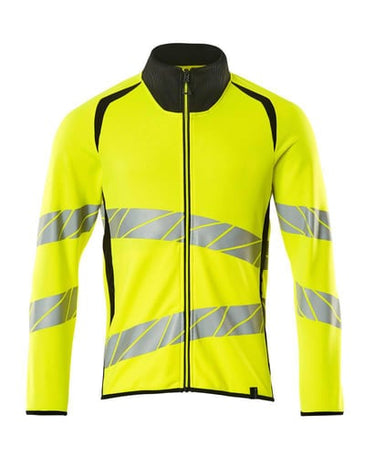 Mascot Sweatshirt med lynlås 19184 Hi-Vis gul/sort str XL - 1