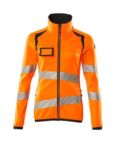 Mascot Fleecetrøje med lynlås 19153 Hi-Vis orange/mørk marine str M - 1