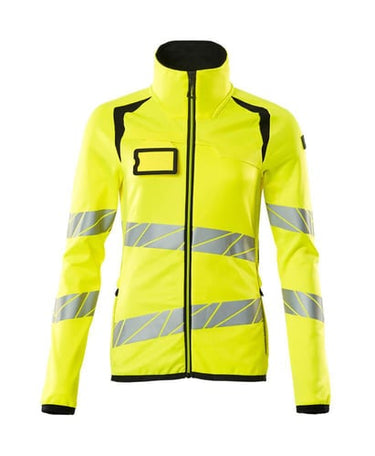 Mascot Fleecetrøje med lynlås 19153 Hi-Vis gul/sort str S - 1