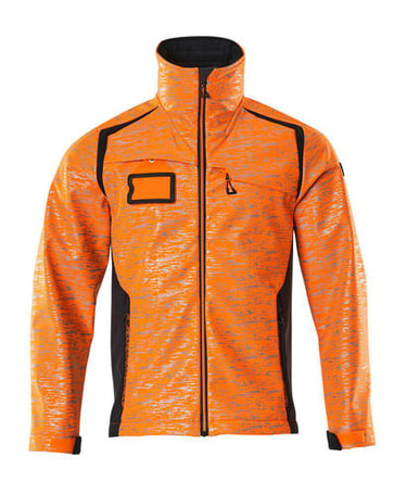 Mascot Softshell jakke 19202 Hi-Vis orange/mørk marine str L - 1