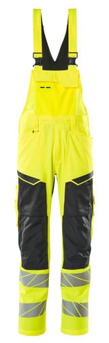 Mascot Overall med knælommer 19569 Hi-Vis gul/sort str 76C54 - 1