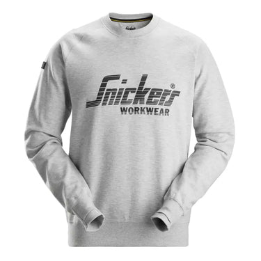 Snickers logo sweatshirt 2892 lys gråmeleret str M - 1