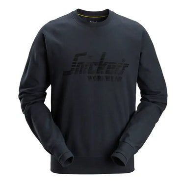 Snickers logo sweatshirt 2892 navymeleret str 2XL - 1