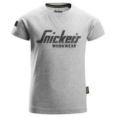 Snickers jr. logo T-shirt 7514 lys grå str 146/152 - 1