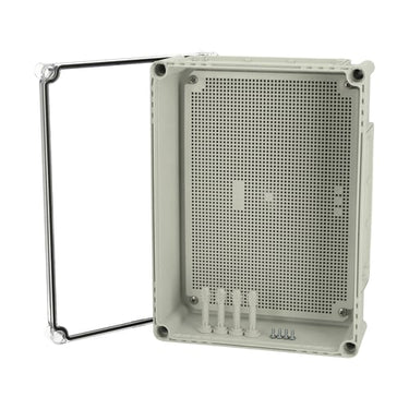 EKPE MPI komplet kasse 380x280x130 mm med transparent låg inklusiv montageplade i plast - 1