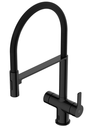 Gustavsberg Estetic Duo køkkenarmatur m/udtrækstud og sensor 259mm mat sort - 1