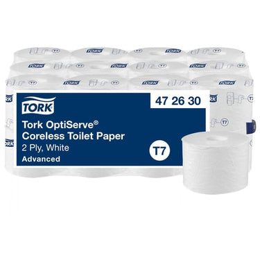 Tork T7 Toiletpapir Avanced OptiServe uden hylse 2-lag 24 rl a 94,3m - 1