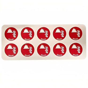 10x Label til skjult installation "Brand" - 1