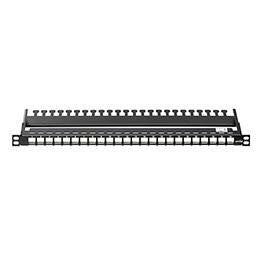 Patchpanel 24-port 0.5HE sort - 1