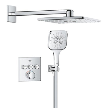 GROHE Grohtherm sampak til indbyg m/ SmartActive 310 Cube hovedbruser 2 spray håndbruser 3 spray 1500mm bruseslange - 1