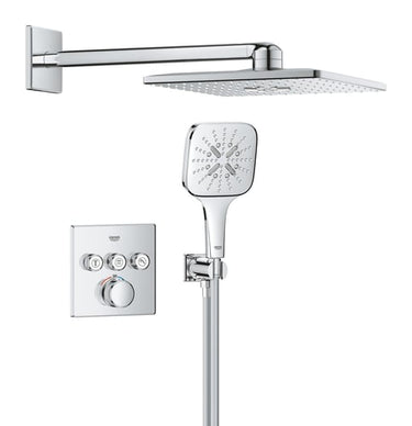 GROHE Grohtherm sampak til indbyg m/ SmartActive 310 Cube hovedbruser 2 spray håndbruser 3 spray 1500mm bruseslange - 1