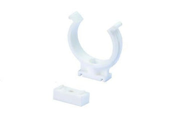 32 mm Rørholder med afstandsklods hvid - 1
