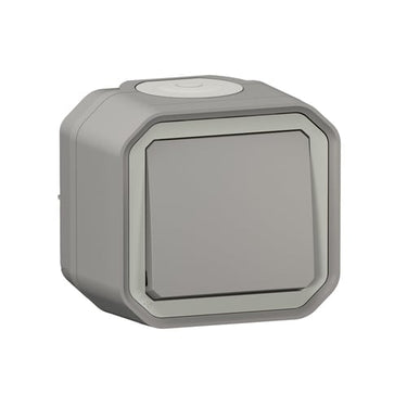 PLEXO55 komplet korrespondanceafbryder 2 modul grå - 1