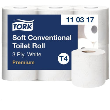Tork T4 Toiletpapir Soft hvid 3-lag 6 pk a 7 stk = 42 rl - 1