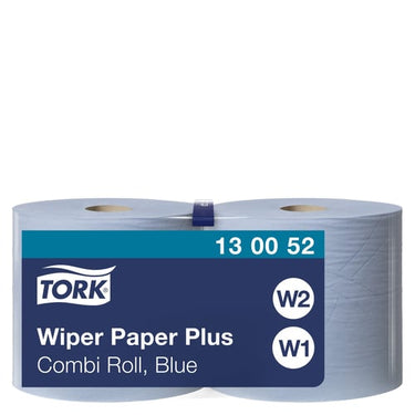 Tork Aftørringspapir Plus W1/W2 blå 255m - 1