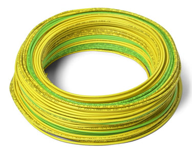 Installationsledning H07Z1-U Hf 1x1,5 R-100 grøn/gul - 1