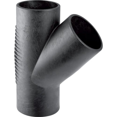Geberit silent grenrør 45° PEH 63/63mm t/svejs gråsort - 1
