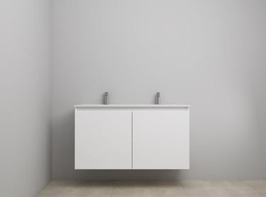Sanibell Online møbelsæt 121x46cm hvid højglans med 2 låger - 1
