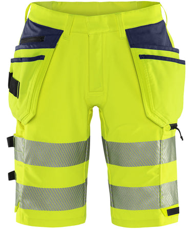 Green håndværker stretchshorts Hi-Vis gul/marine str C60 - 1