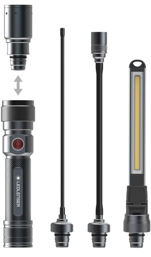 Ledlenser Workers Friend Lygte genopladelig med lampehoveder - 1