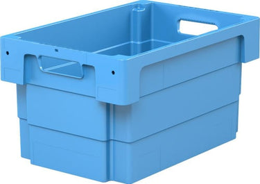 Plastkasse U-turn 600x400x320mm blå - 1